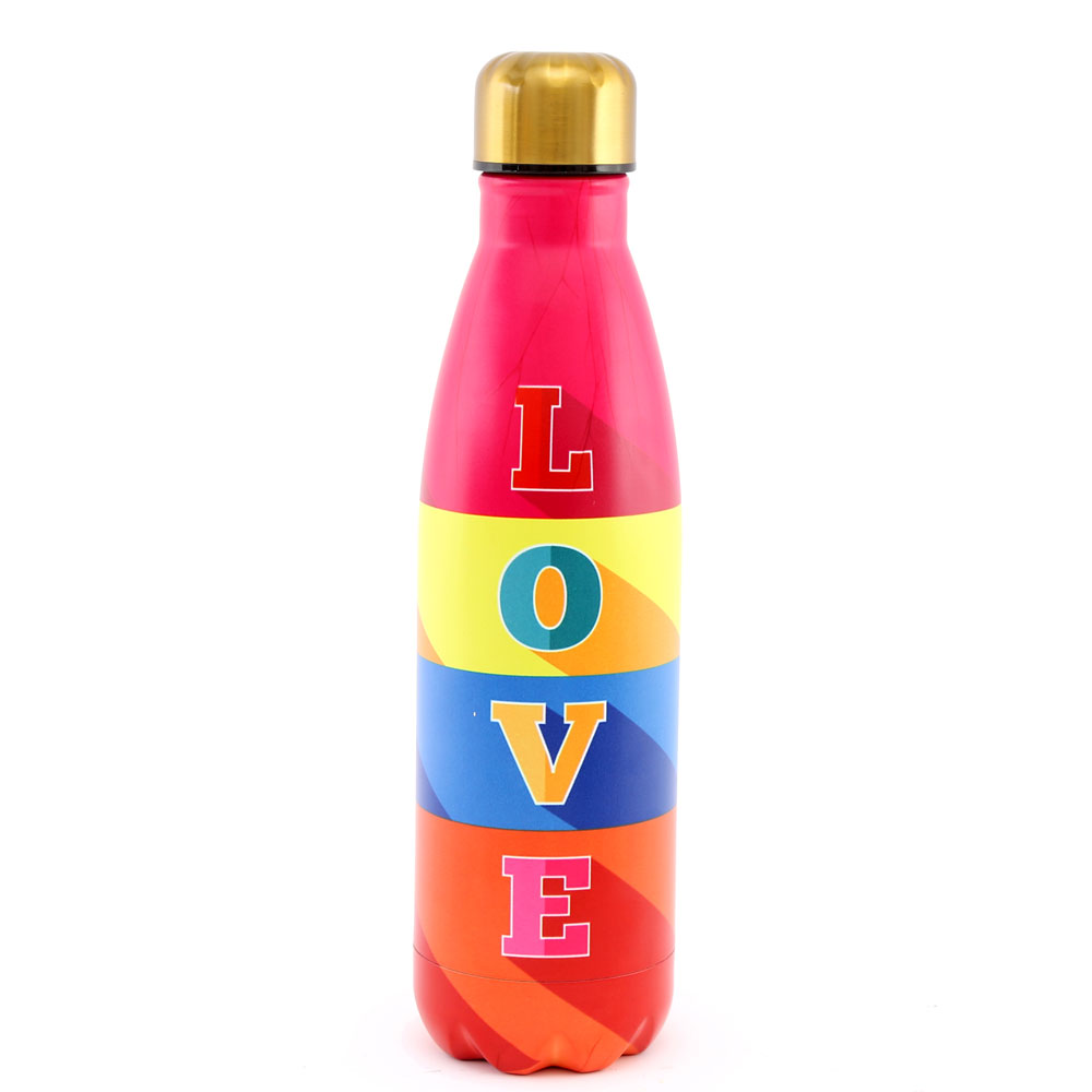 Metal Modern Love Water Bottle