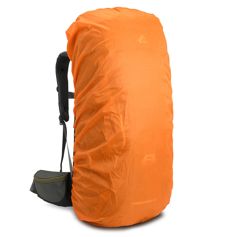 60L Water-Repellent Hiking Backpack With Rain Cover