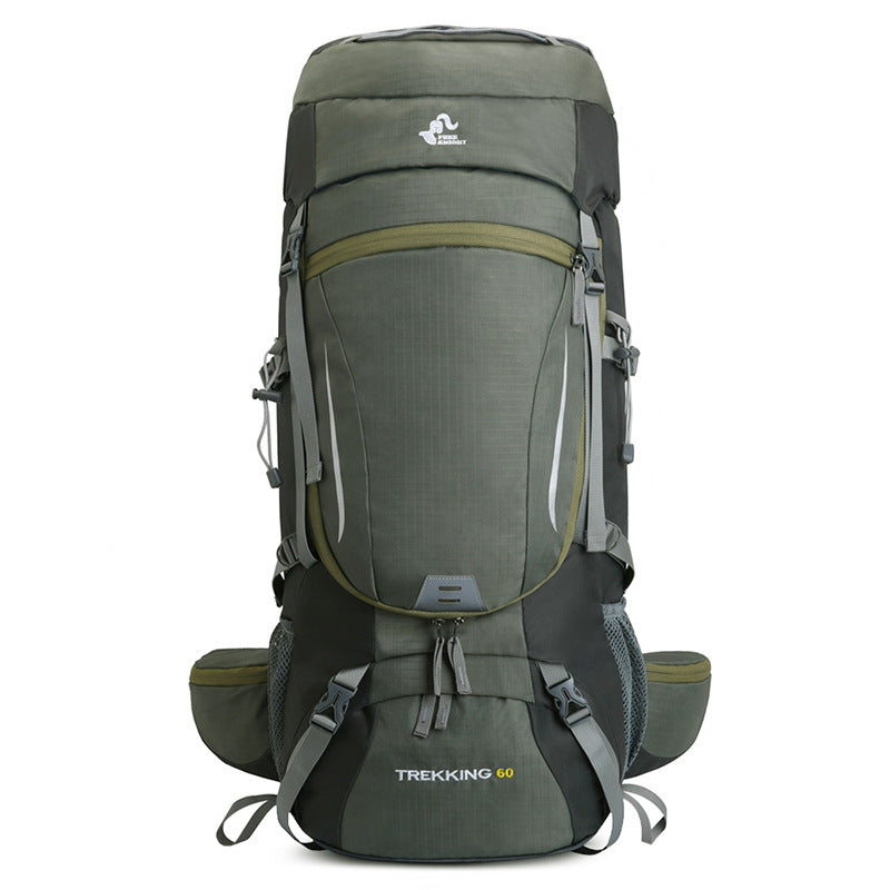 60L Water-Repellent Hiking Backpack With Rain Cover