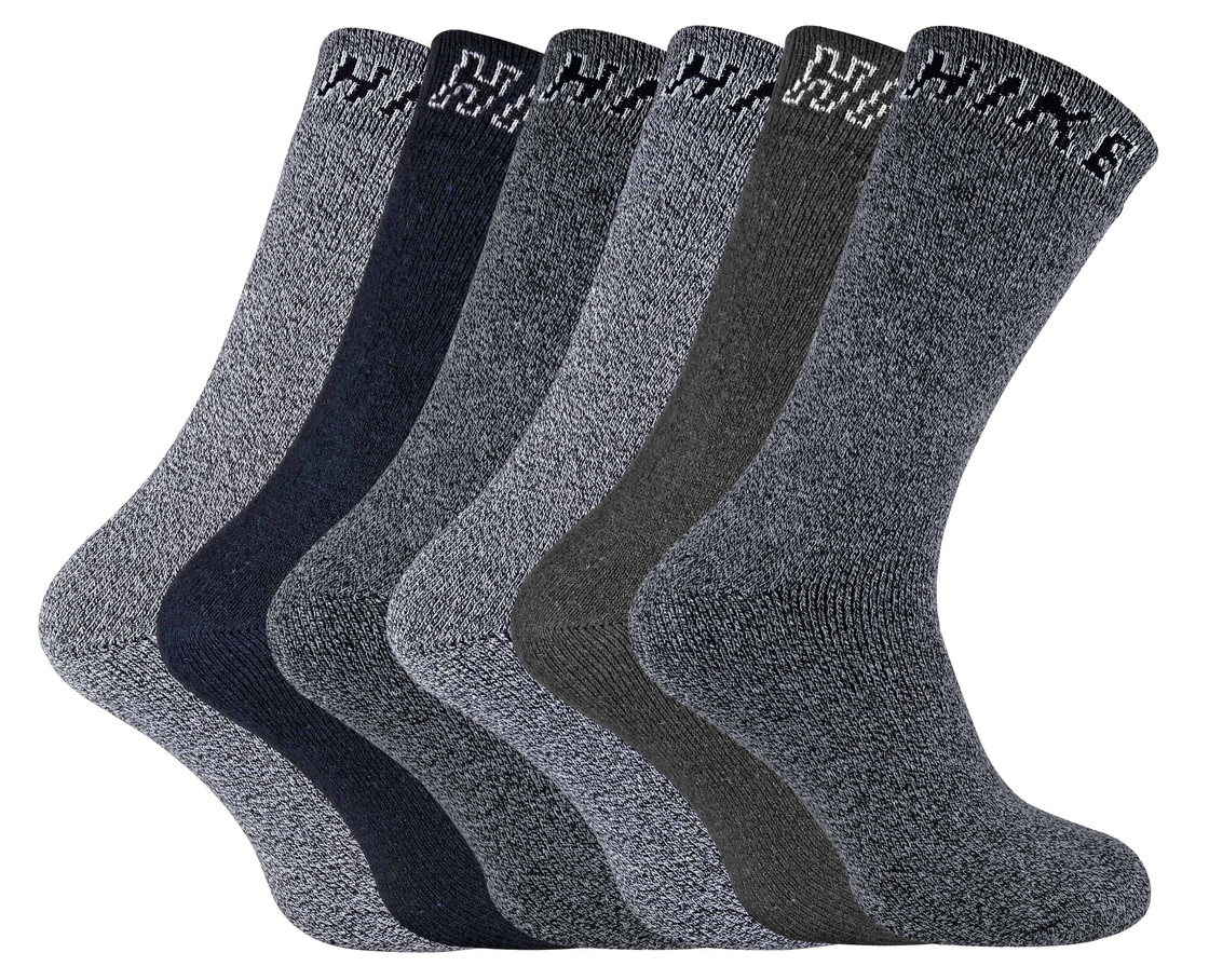 6 Pairs Mens Breathable Cotton Hiking Socks