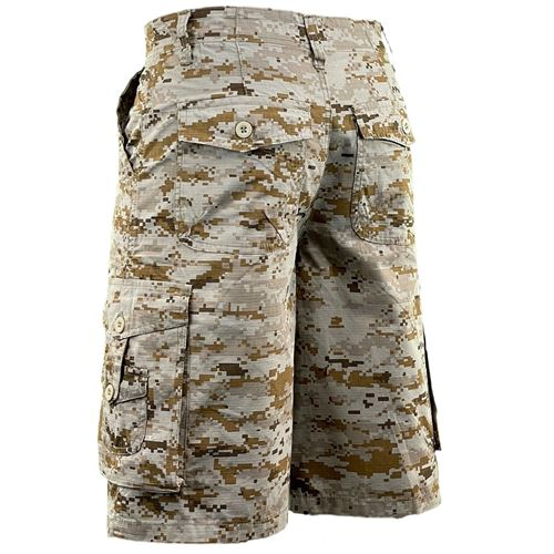Mens Ripstop Camouflage Cargo Shorts